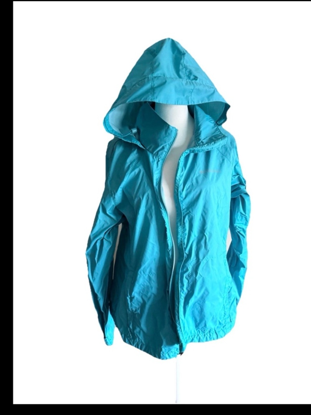Columbia Women's Teal Hooded Jacket Womens xl lightweight hiking